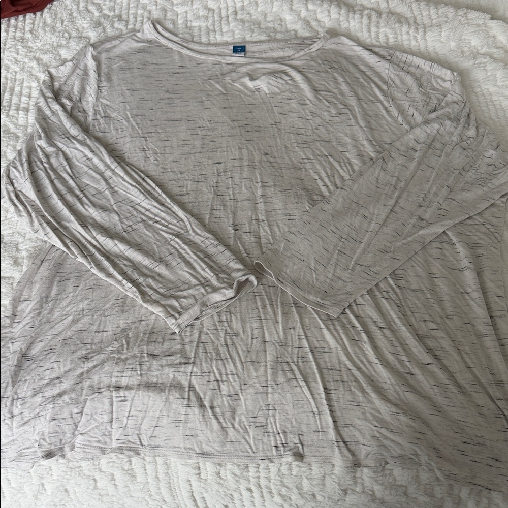 Old Navy Luxe black and white space dyed Long Sleeve Top